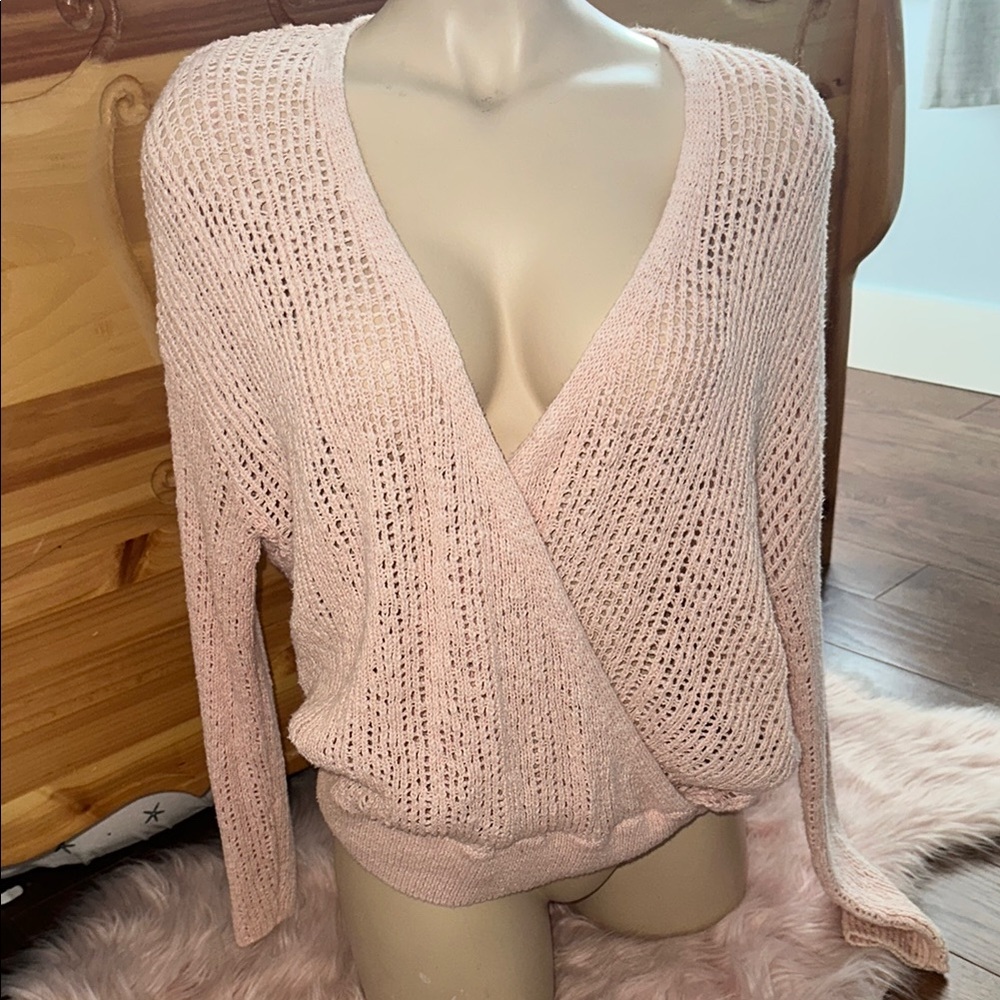 Billabong Open Weave Knit Wrap Sweater